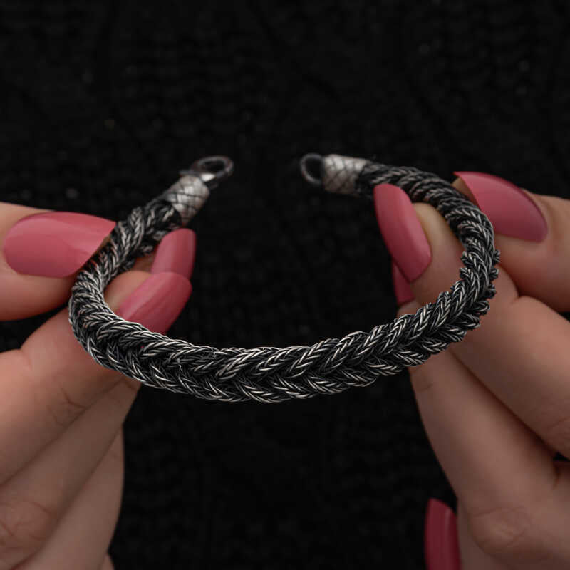 Bracelet en argent tricoté Kazaz Wire Art