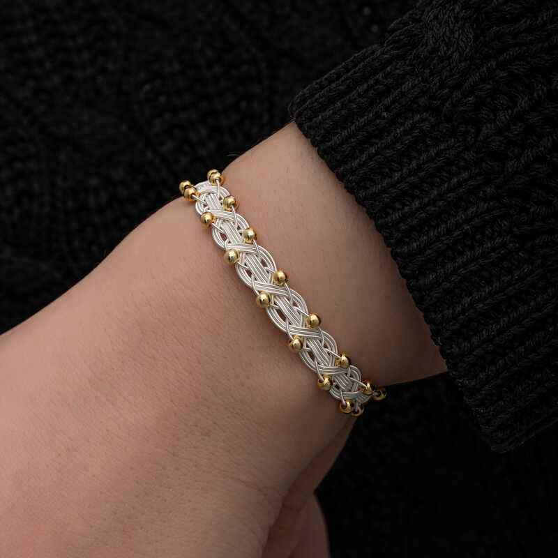 Silver Kazaziye Knit Bracelet