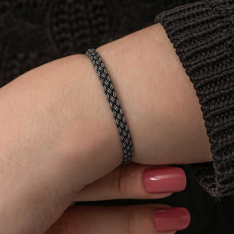 Bracelet en argent tricoté Kazaz Wire Art