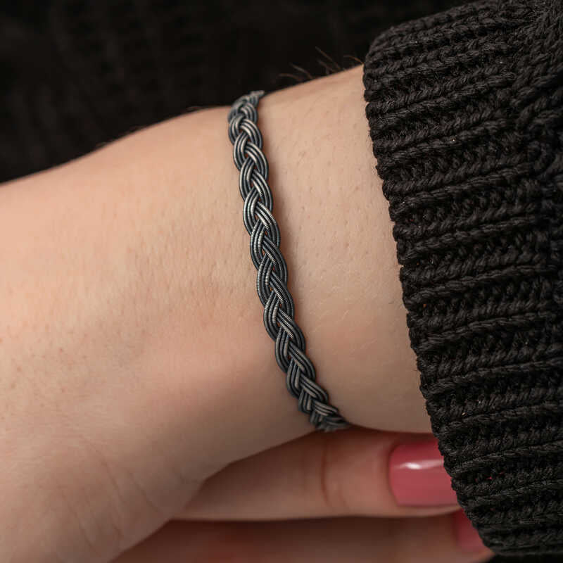 Bracelet en argent tricoté Kazaz Wire Art
