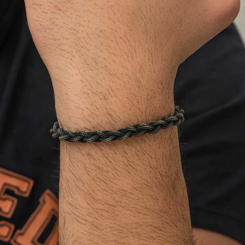 Bracelet en argent tricoté Kazaz Wire Art