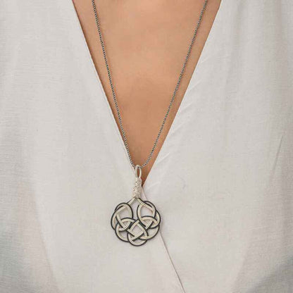 Kazaziye Braided Women's Silver Necklace