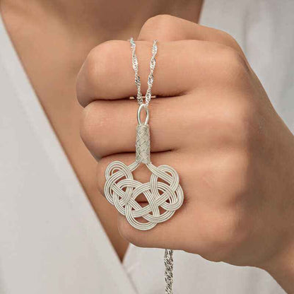 Kazaziye Braided Women's Silver Necklace