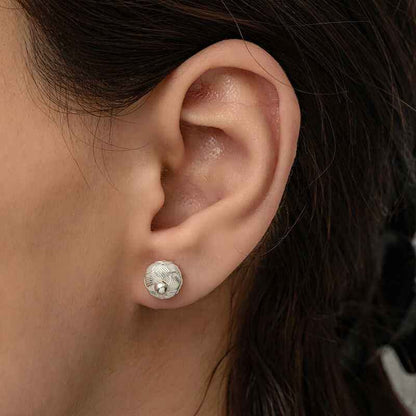 Kazaziye Knotted Stud Silver Earrings
