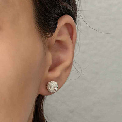 Kazaziye Knotted Stud Silver Earrings