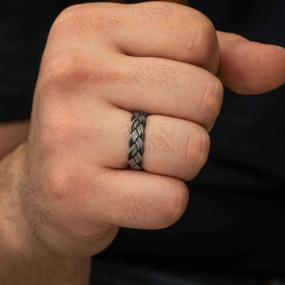 Kazaziye Braided Silver Ring