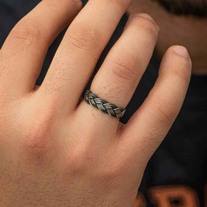 Kazaziye Braided Silver Ring