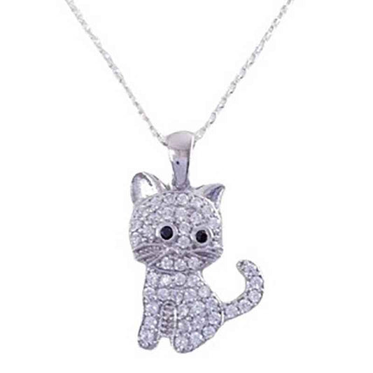 Cat Women's Silver Necklace