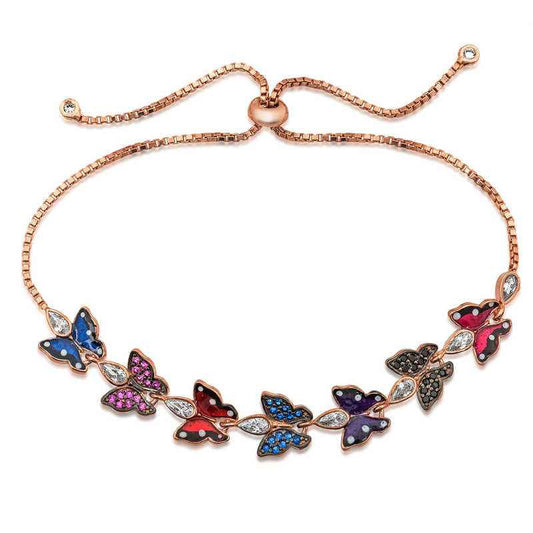 Butterfly Elevator Women's Silver Bracelet