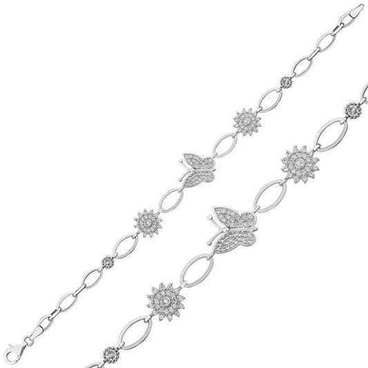 Butterfly Women's Silver Bracelet