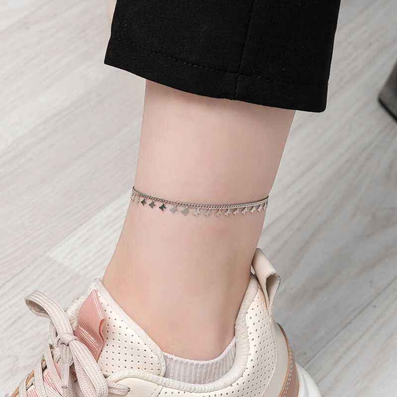 Butterfly Silver Anklet