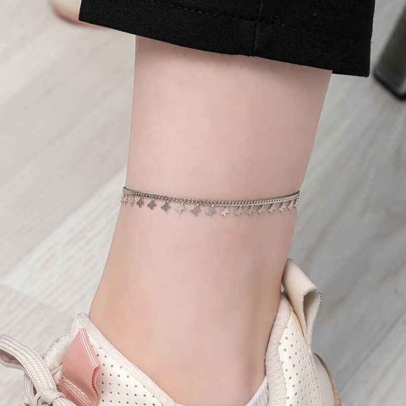 Butterfly Silver Anklet
