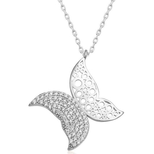 Butterfly Women's Silver Pendant