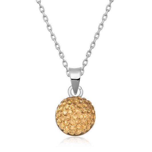 Crystal Stone Women's Silver Pendant