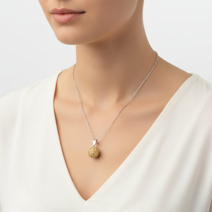 Kristallstein Damen Silber Halskette