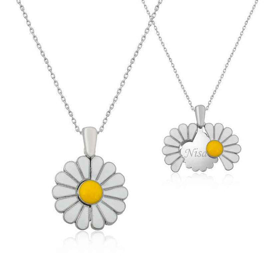 Custom Daisy Silver Pendant