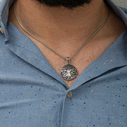 Rooted Tree of Life Silver Pendant