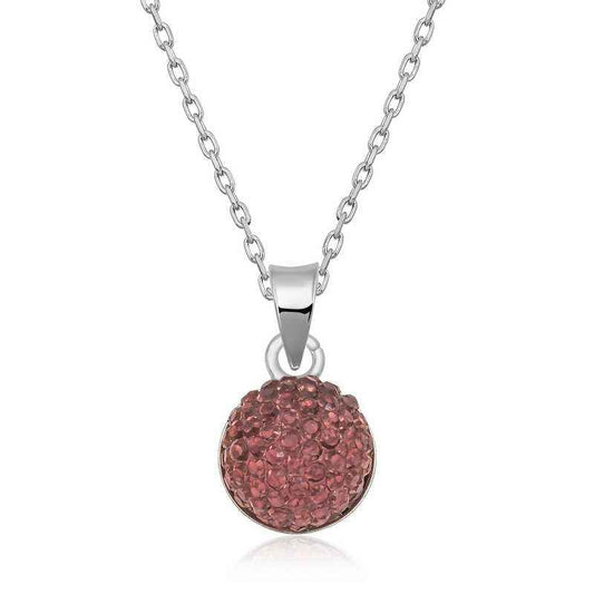 Crystal Stone Women's Silver Pendant