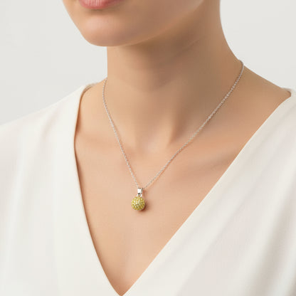 Kristallstein Damen Silber Halskette
