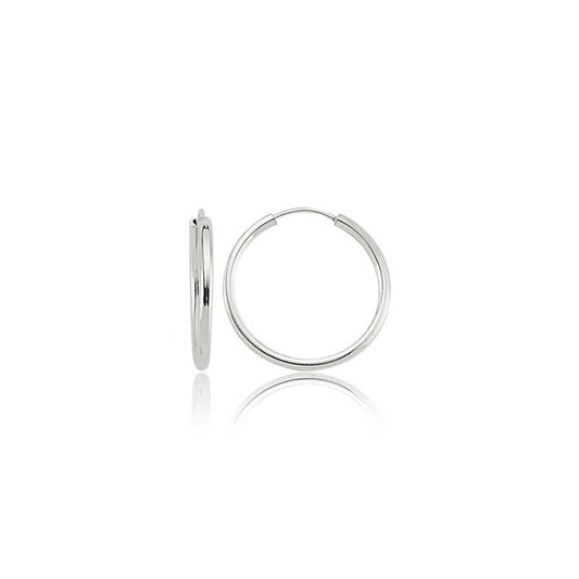 Petites boucles d'oreilles créoles en argent