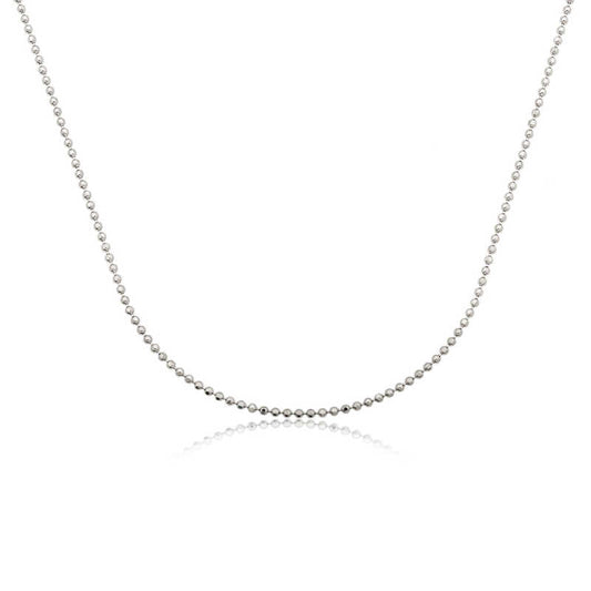 Petite chaîne à billes en argent