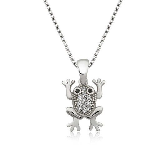 Collier en argent pour femme Grenouille