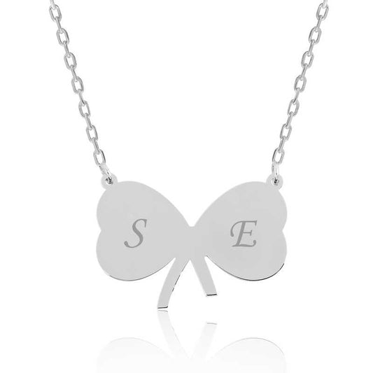Collier en argent pour femme avec nom de ruban