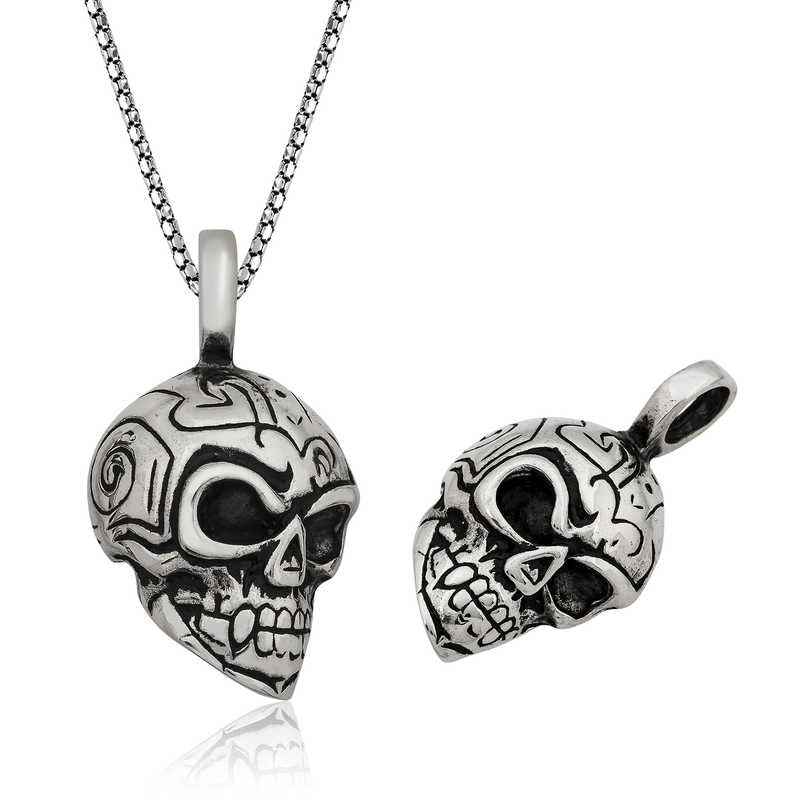 Silver Skull Men's Necklace