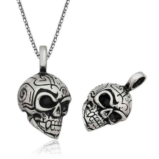 Silver Skull Men's Necklace