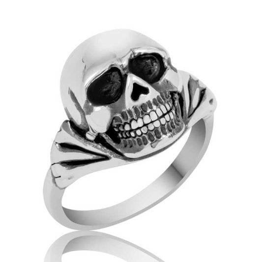 Totenkopf Herren Silberring