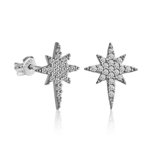 North Star Silver Earrings