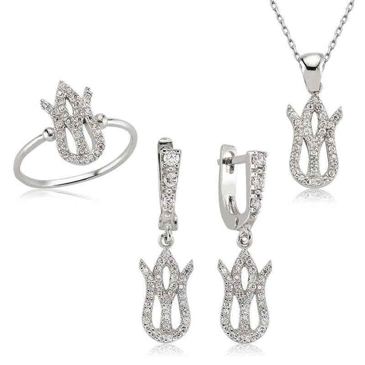 Tulip Women's Silver Set