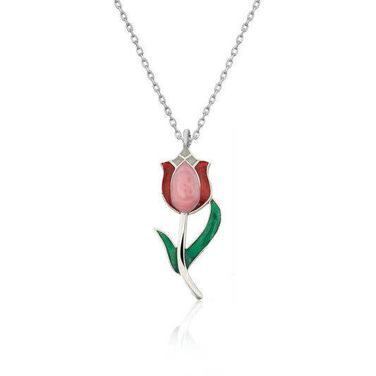 Tulip Women's Silver Necklace