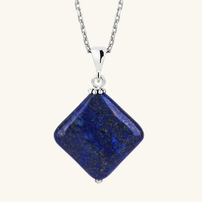 Lapis Natural Stone Silver Necklace