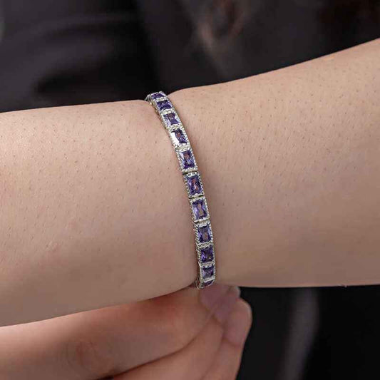 Lilac Stone Waterway Women's Silver Bracelet