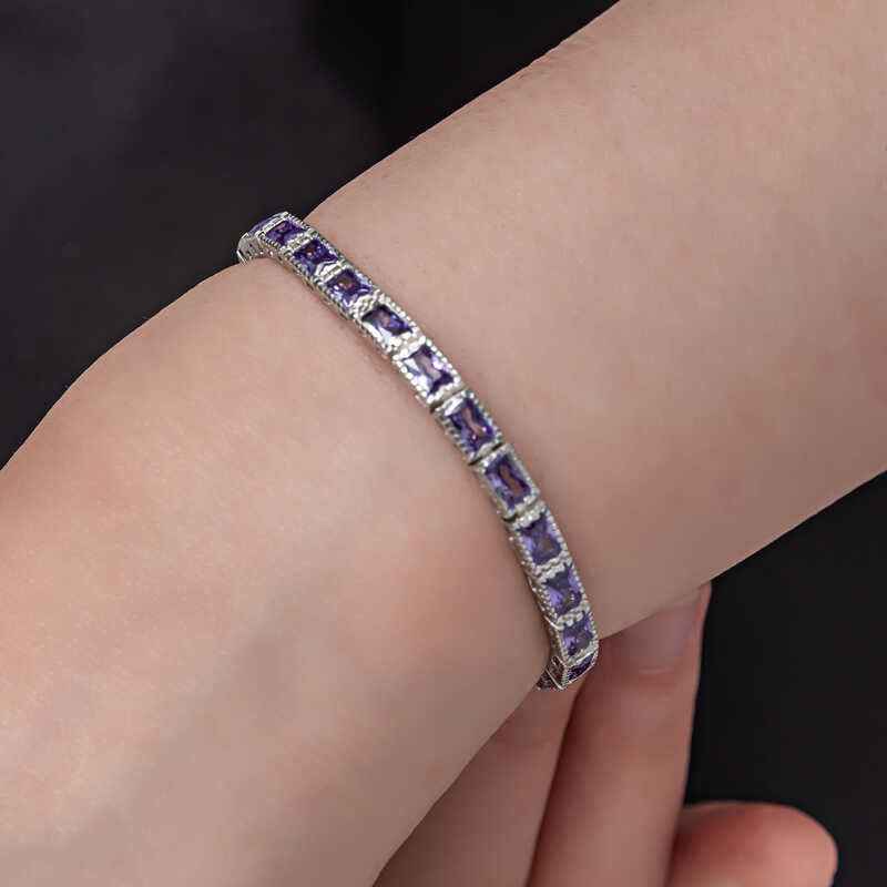 Lilac Stone Waterway Women's Silver Bracelet