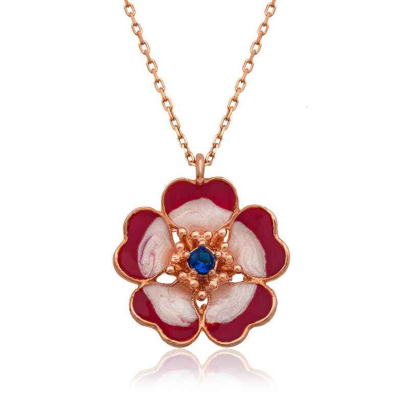 Magnolia Flower Women's Silver Necklace