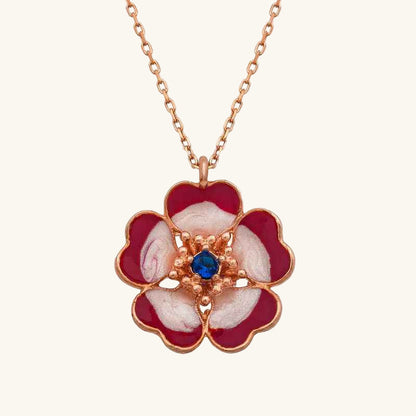 Magnolia Flower Women's Silver Necklace