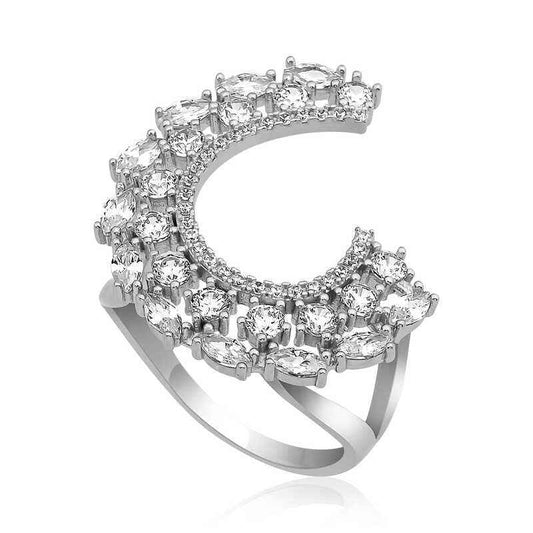 Marquise Stone Women's Silver Ring