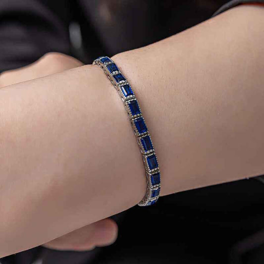 Blue Stone Waterway Women's Silver Bracelet
