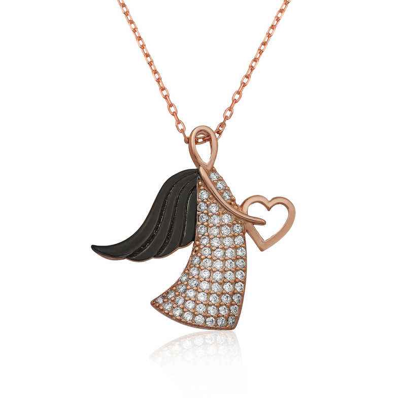 Angel Mother Women's Silver Necklace
