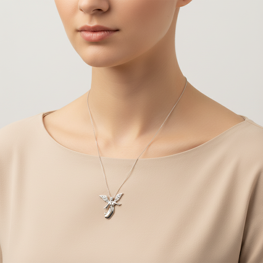 Angel Women's Silver Necklace