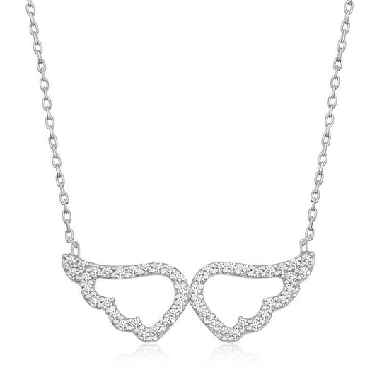 Angel Wing Women's Silver Necklace