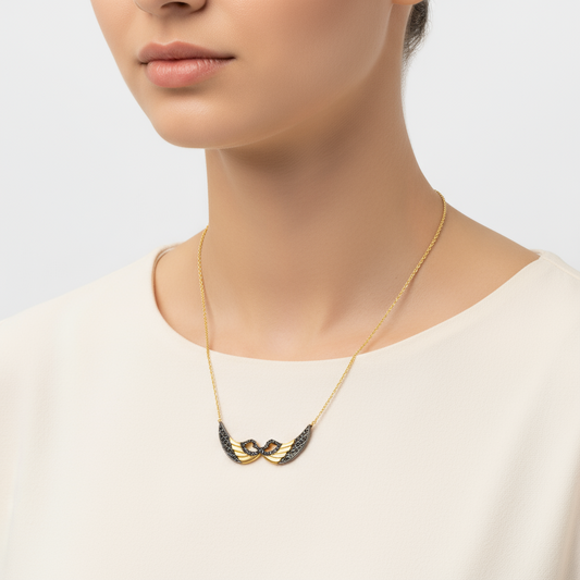 Angel Wing Women's Silver Necklace