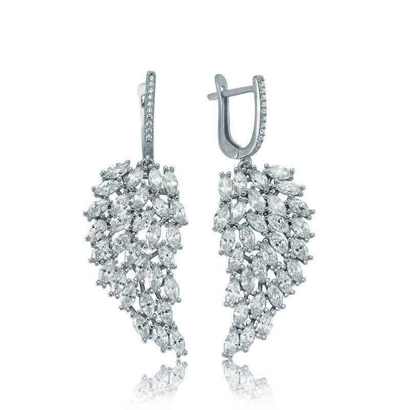 Angel Wing Silver Earrings