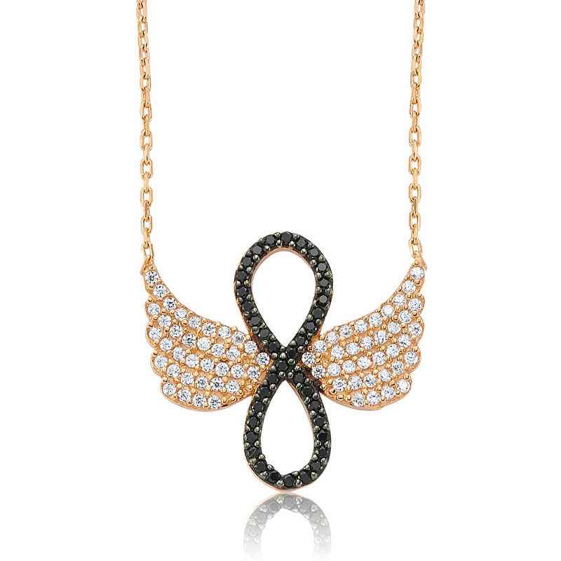 Angel Wing Infinity Women's Silver Necklace