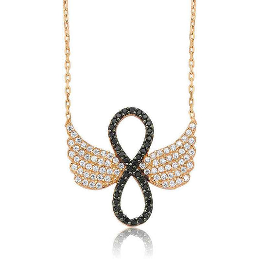 Angel Wing Infinity Women's Silver Necklace