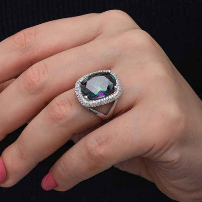 Mystic Stone Women's Silver Ring