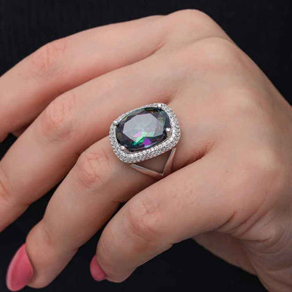Mystic Stone Women's Silver Ring