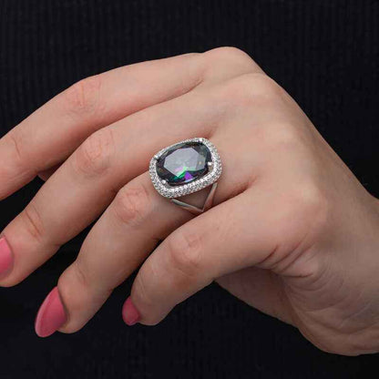 Mystic Stone Women's Silver Ring
